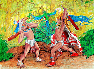Townsends Blog of Carnal Delight  AZTEC WARRIORS PREPARE TO CLASH