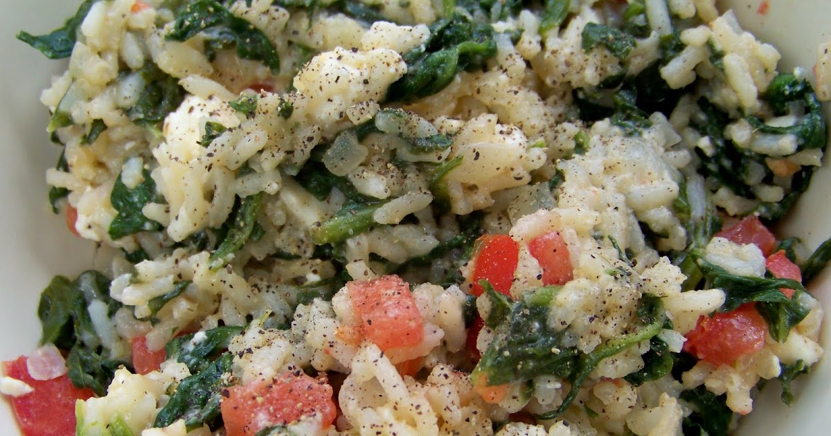 On My Menu Spinach and Feta Rice