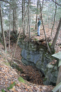 Down cut from stream at Fiborn