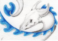 Wave Dragon Coloured pencil Copyright Jennifer Rose Phillip