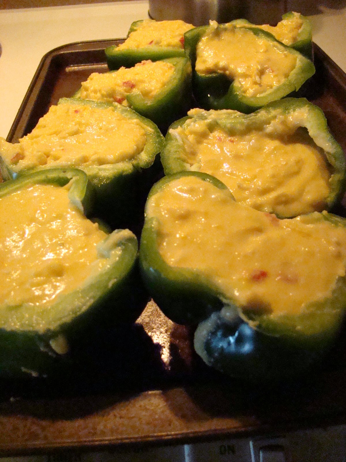 Our Treasured Home Cornbread Baked in Bell Peppers
