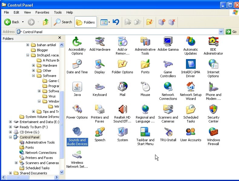 downloading sound software on windows xp