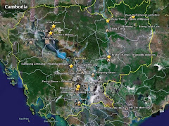 Google Earth Map of Cambodia