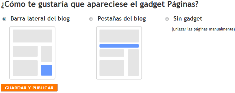 Selecciona el lugar deseado para colocar la lista
