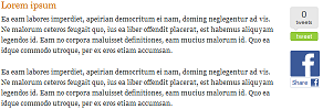 Opción 1 - Botones grandes Botones para compartir artículos en Twitter y Facebook