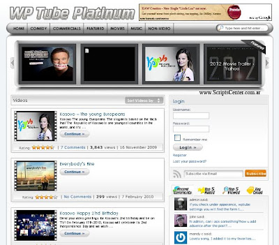 Tube Platinum Theme WordPress gratuito