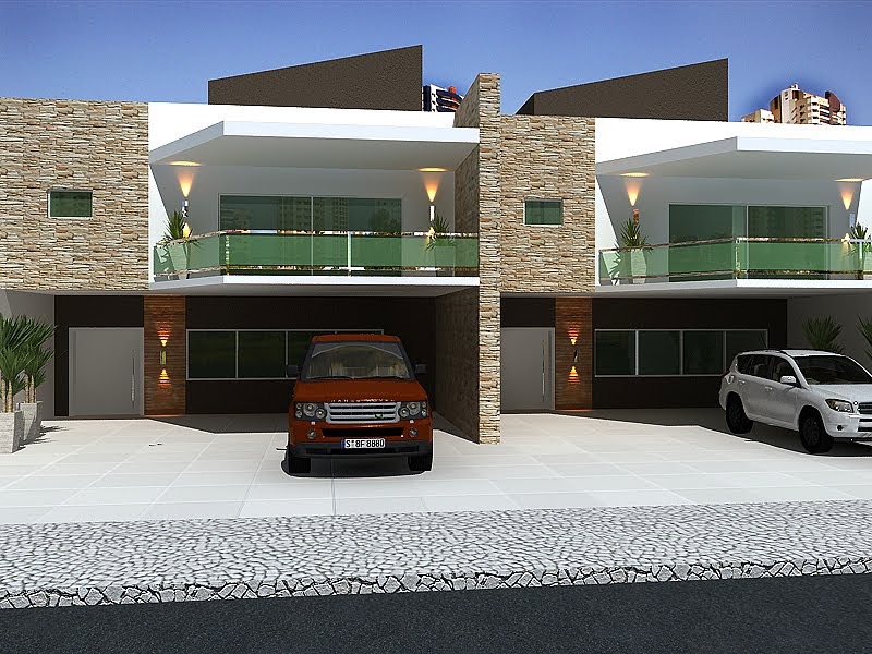 3dsign: Fachada casas geminadas