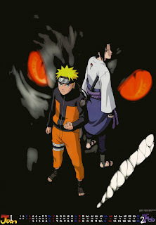 Naruto - Calendário Oficial de 2009