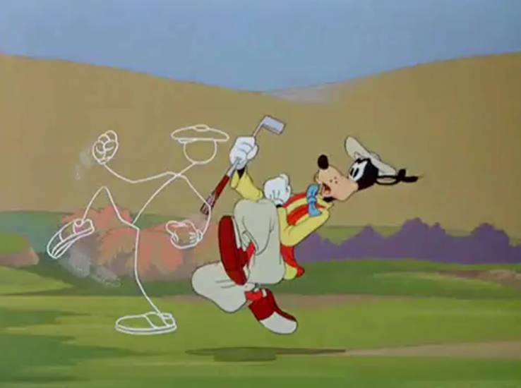 stick figure golfer