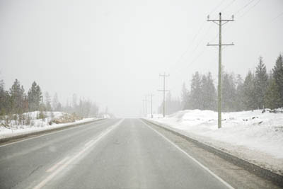 A glorious Spring day on Highway 97 in Cariboo Country, BC