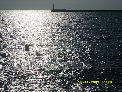 El mar Mediterráneo visto desde el parque de las Almadrabillas (Almería)