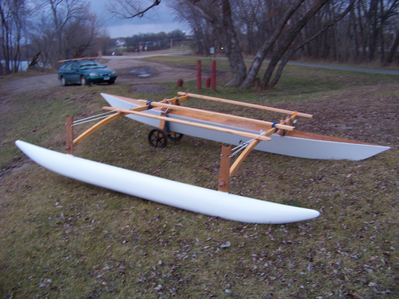 Doug Weir's Proa Project for Paddling Sailing and Marine Adventure LAUNCH DAY FOR MY OUTRIGGER