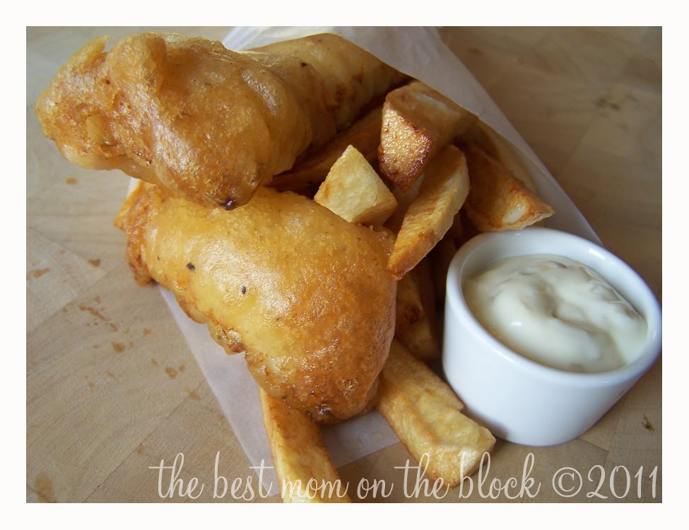 The Best Mom on the Block Pub Style Beer Battered Fish & Chips