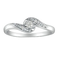 Diamond Promise Ring in 10K White Gold .07ct tw