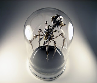 Christopher Conte steampunk spider in glass