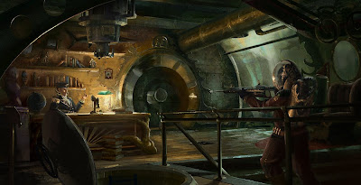 Captain Nemo's Office - steampunk art by Alex Bloeckel