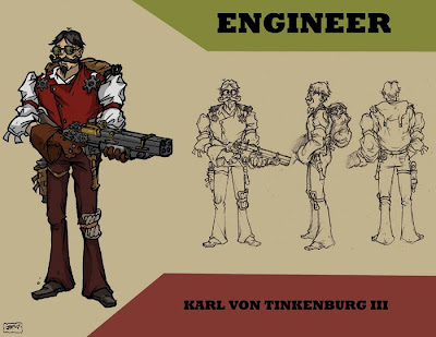 Engineer - steampunk character concept by JPowersDesign