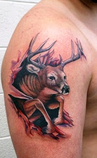http://allaboutbodyart.blogspot.com/ deer_tattoo_arm_tattoo_3D_tattoo_for_men