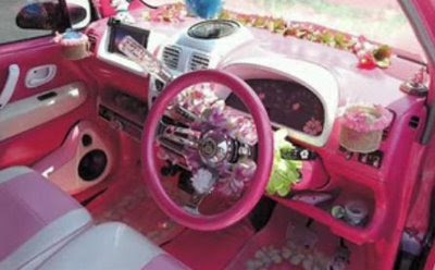 Pink Interior Car