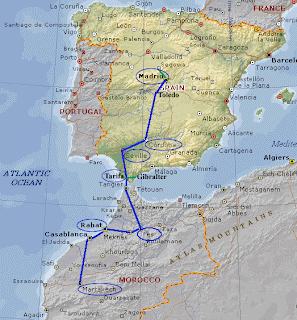 Morocco Spain Map