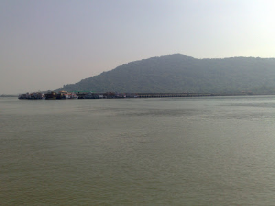 View of Elephanta Jetty from the Boat