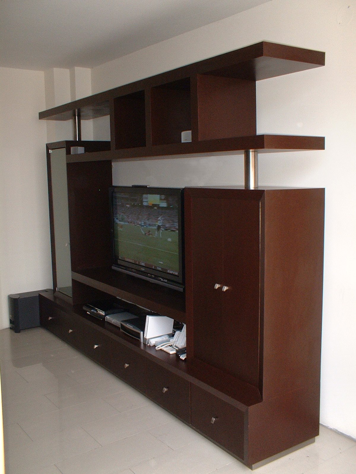 Mueble de entretenimiento Mueble de Entretenimiento Laminado Wengue Mueble de entretenimiento Mueble de Entretenimiento Laminado Wengue