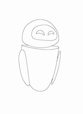 Wall-E Coloring Pages: Wall-E's Friend, Eve -- High Quality Coloring Page!
