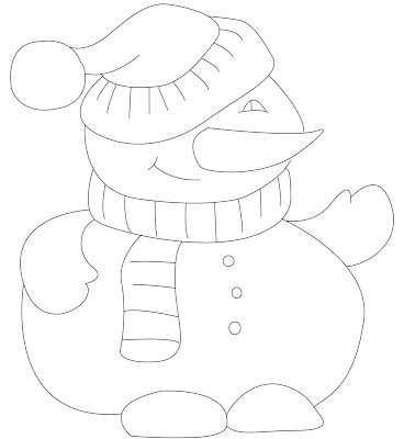 coloring pages christmas snowman