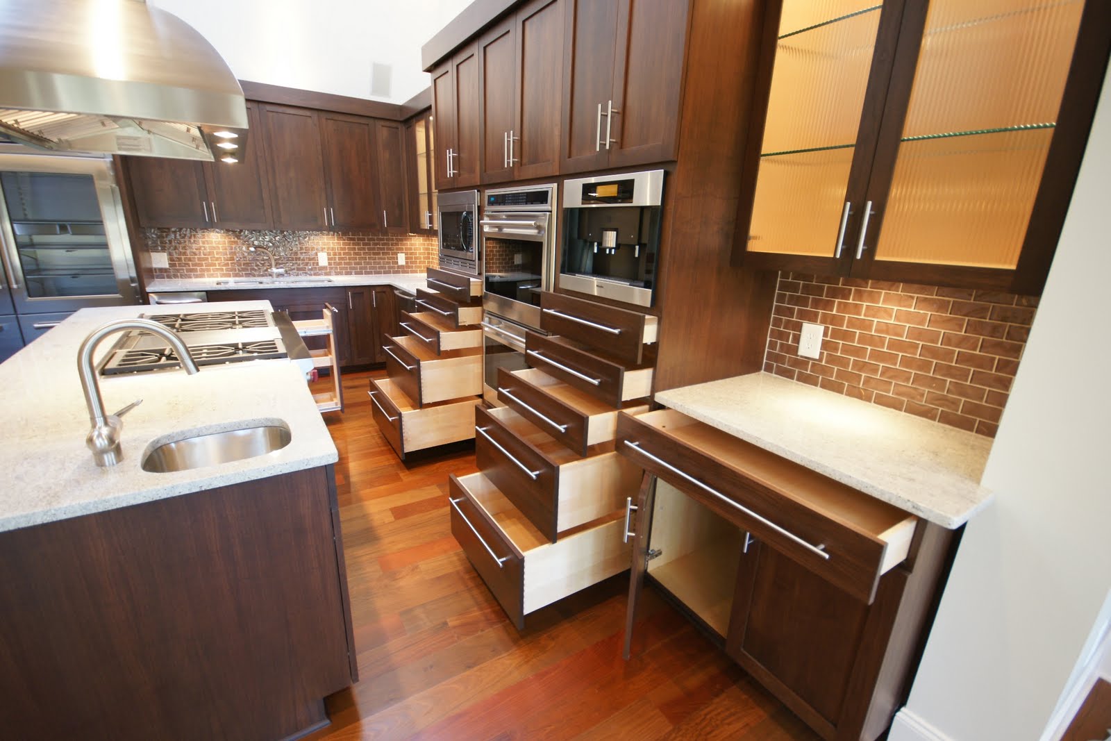 Dark cabinets kitchen Black Walnut Kitchen Cabinets