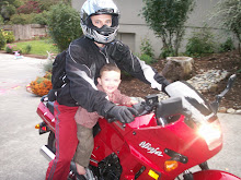 Carter and Daddy on the motorcycle