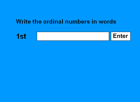 ordinal numbers activities. Ordinal Numbers Activities