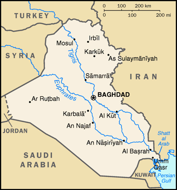 map of Iraq