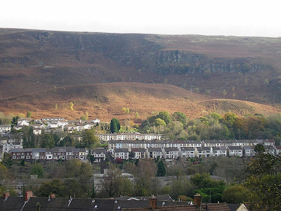 In Anglo-Saxon 'Troedyrhiw'(Troy-der-rue) means 'Foot of the Hill'