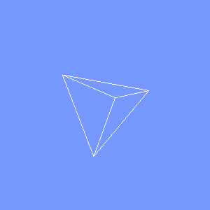 JOGLで描画したワイヤーフレームの4面体