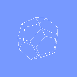 groovyとJOGLで描画したワイヤーフレームの12面体