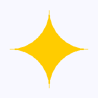 Processingとjsilhouetteを使用して描画した星芒形