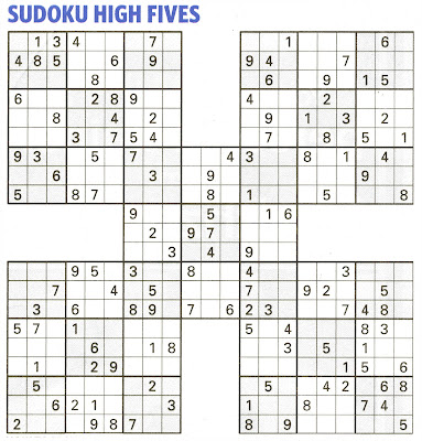 Printable Sudoku High Fives | 5 star sudoku Printable Sudoku High Fives | 5 star sudoku