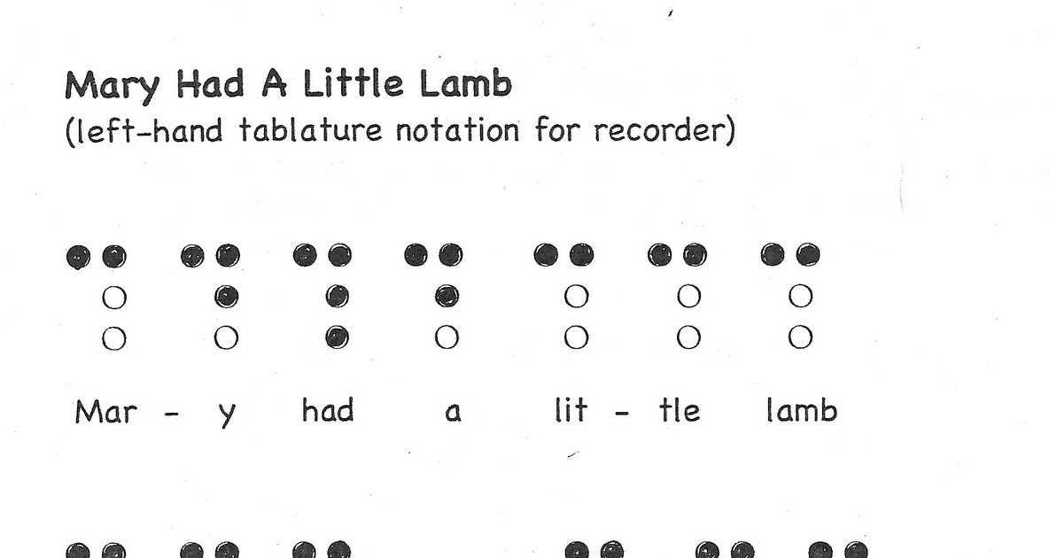 Clarinet Finger Chart Mary Had A Little Lamb