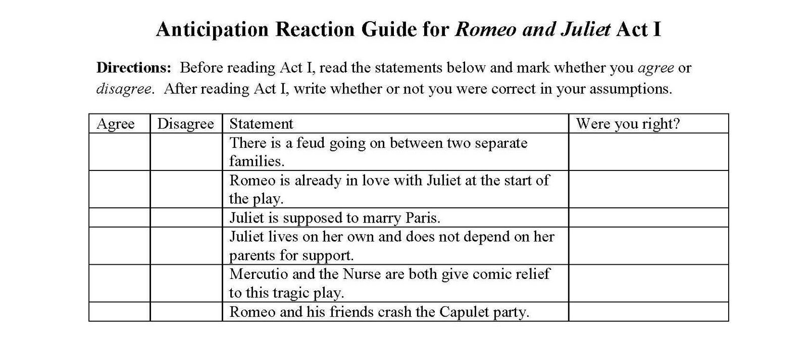 anticipation guide template anticipation guide doc images frompo anticipation guide template anticipation guide doc images frompo