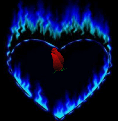 Uma cigana que trabalha com o coração em chamas