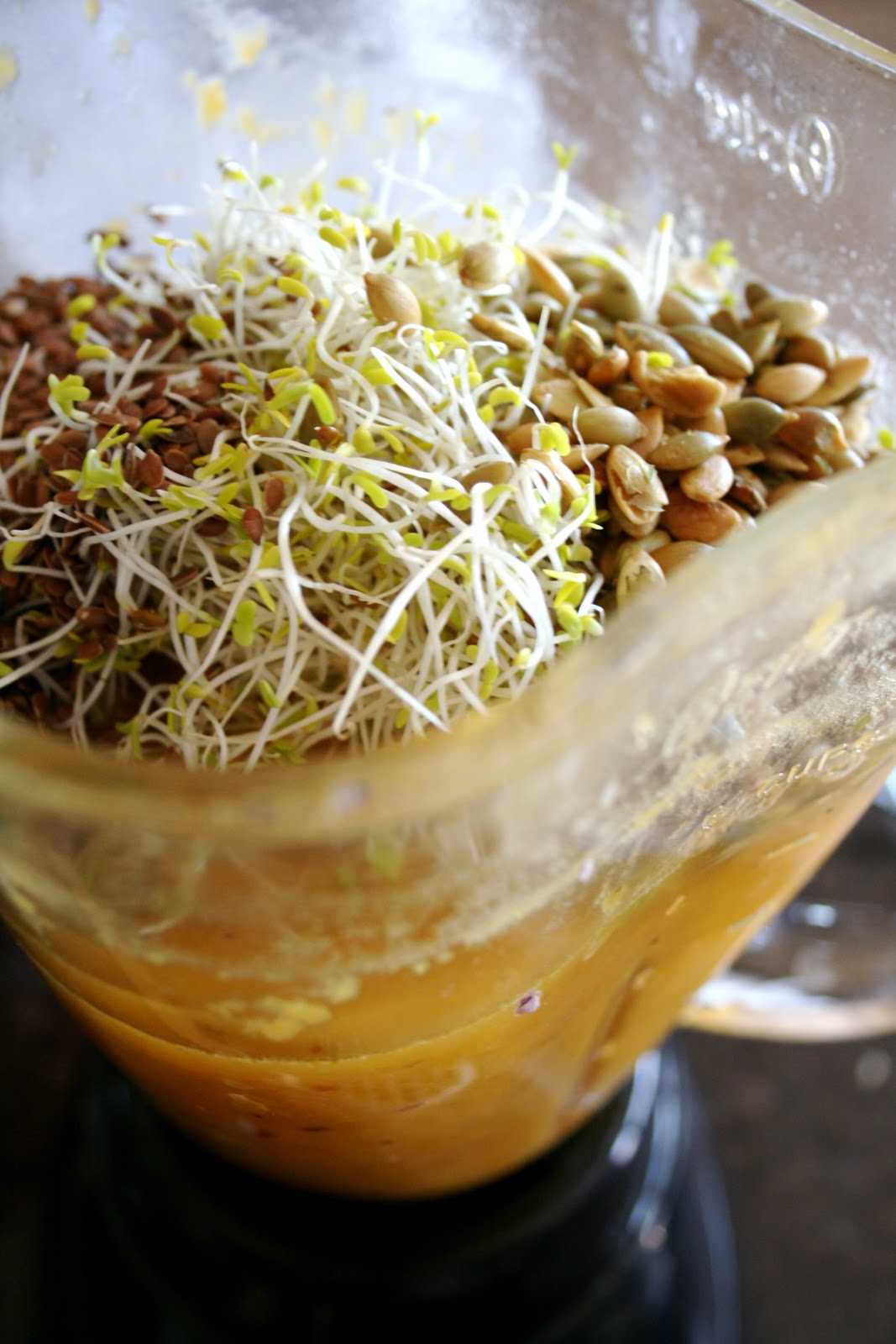 Love At First Bite....Eating for a healthier life Roasted Butternut Squash and Flax Seed Soup
