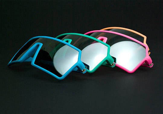 yellow neon sunglasses. neon sunglasses from Nooka