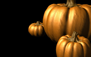 3d pumpkin on black background