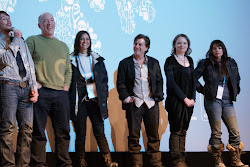 Cast of MUSIC NEVER DIES including Julia Ormond (far right), Sundance 2011, Jan. 22