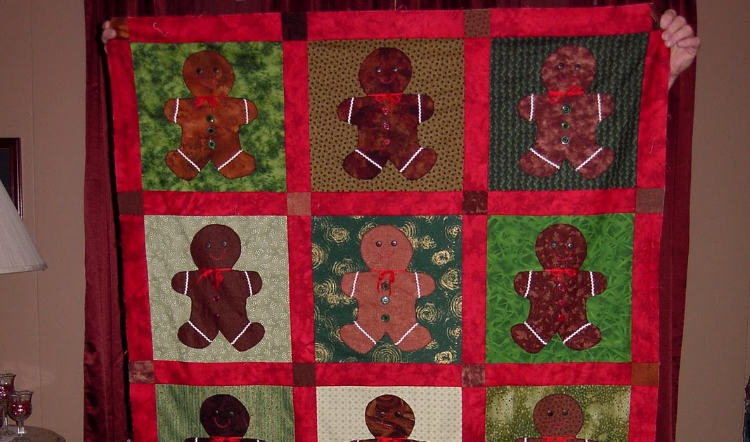Living4Quilting (and Tatting and Knitting Too! ) Gingerbread Man Quilt