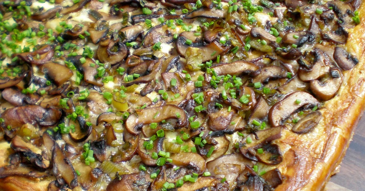 Authentic Suburban Gourmet Mushroom Tart with Black Truffle Oil