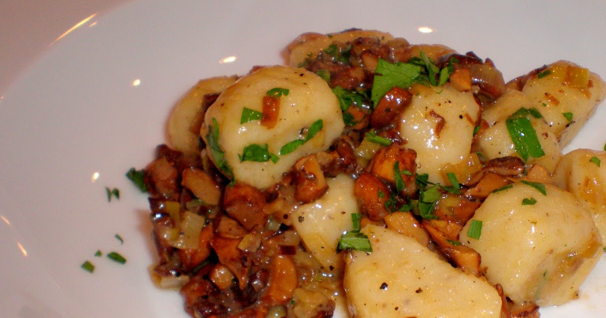 Authentic Suburban Gourmet Handmade Gnocchi with Chanterelle Mushroom