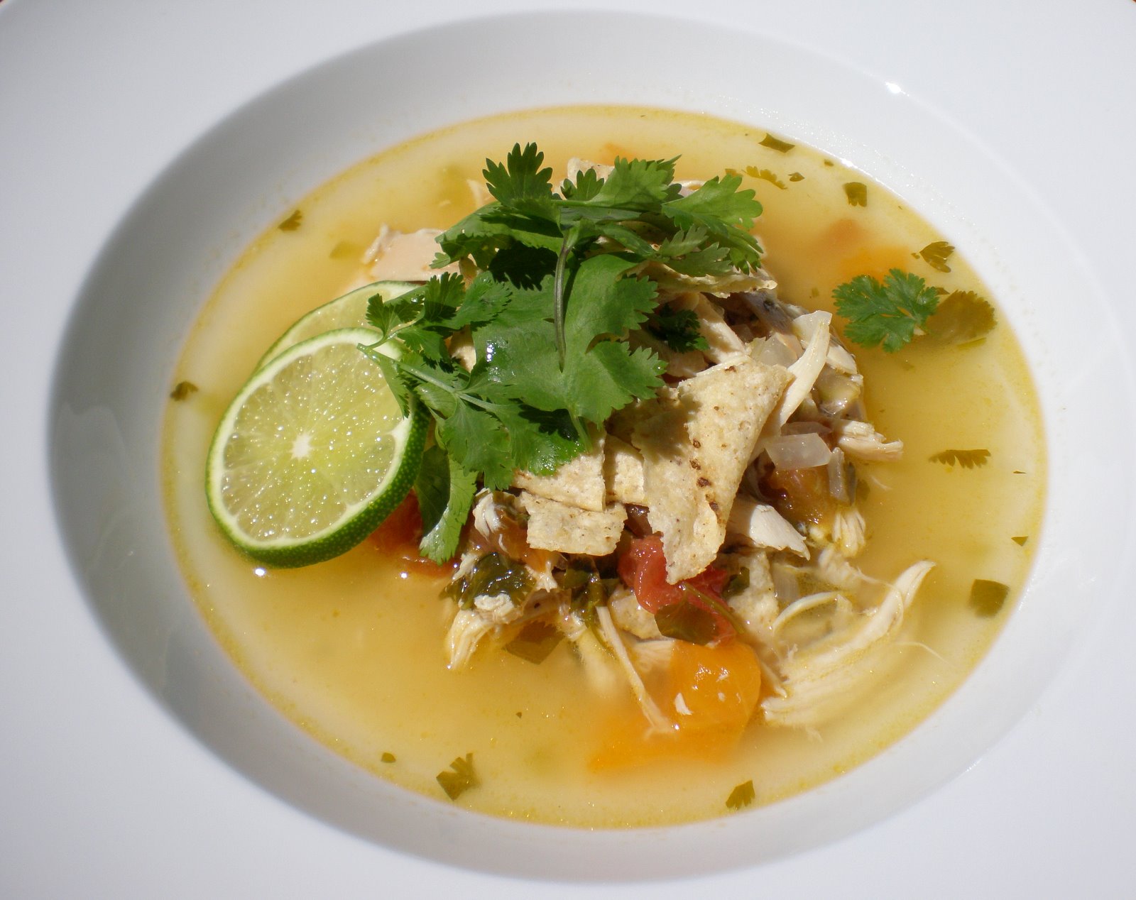 Authentic Suburban Gourmet Chicken, Lime and Chile Soup