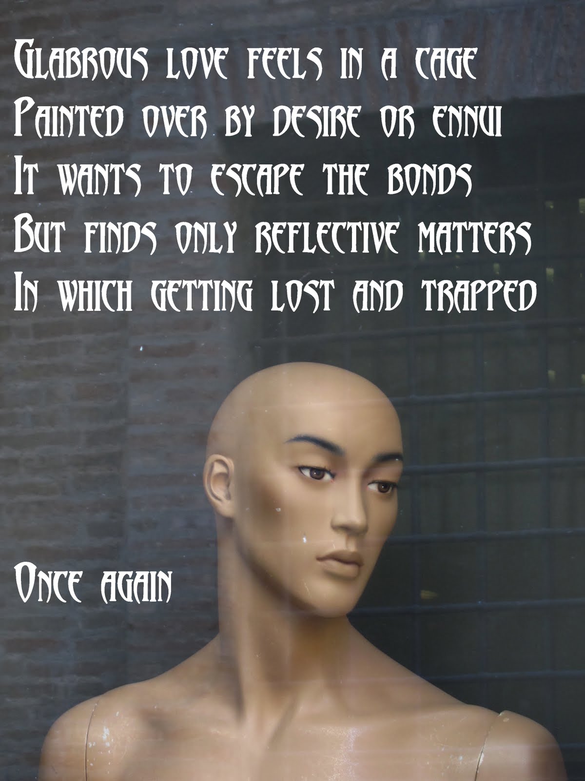 Glabrous love feels in a cage