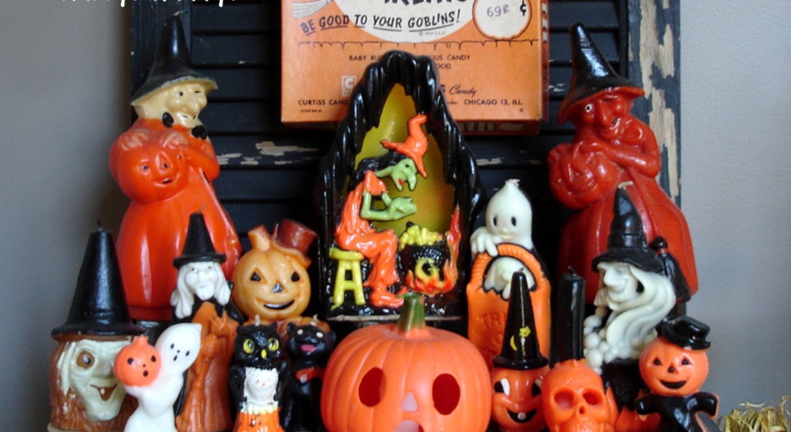 ChiPPy! SHaBBy! **ViNtaGe Halloween GURLEY CANDLES**